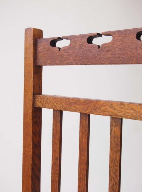 Small Arts Crafts Oak Bedroom Chair