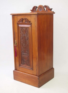 Carved Edwardian Hall Cupboard