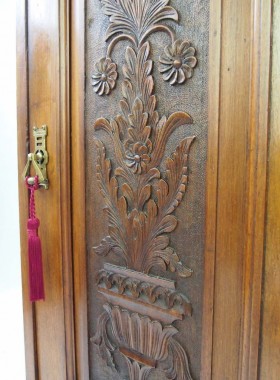 Carved Edwardian Hall Cupboard