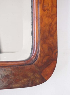Art Deco Shell Carved Walnut Mirror