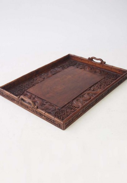 Vintage Carved Chinese Tray