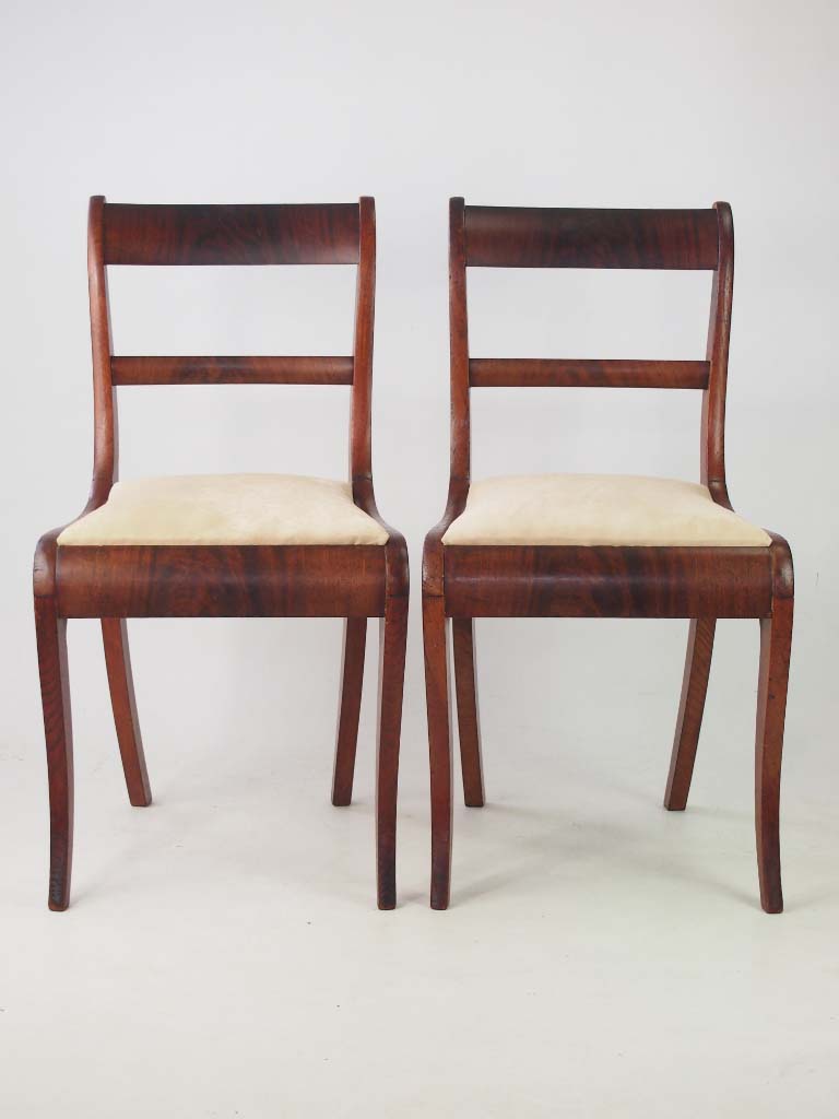 Pair Antique Regency Side Chairs