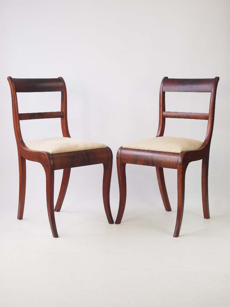 Pair Antique Regency Side Chairs