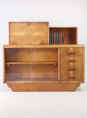 Art Deco Walnut Side Cabinet