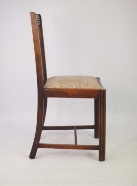 Set 4 Art Deco Oak Chairs