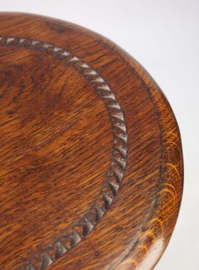Small Antique Edwardian Oak Side Table