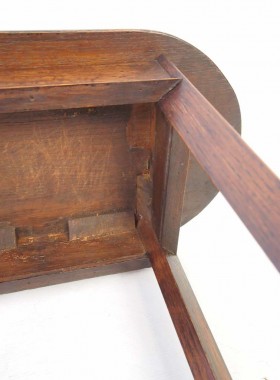 Small Antique Edwardian Oak Side Table