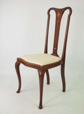 Set 4 Antique Edwardian Art Nouveau Chairs