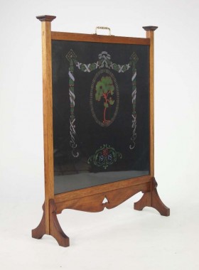 Arts and Crafts Fire Screen Dated 1918