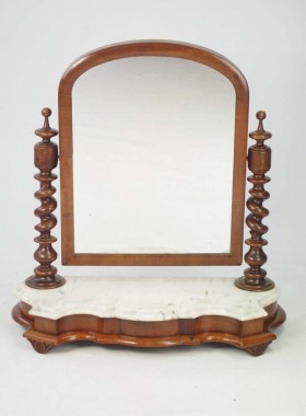 Victorian Toilet Mirror with Marble Top