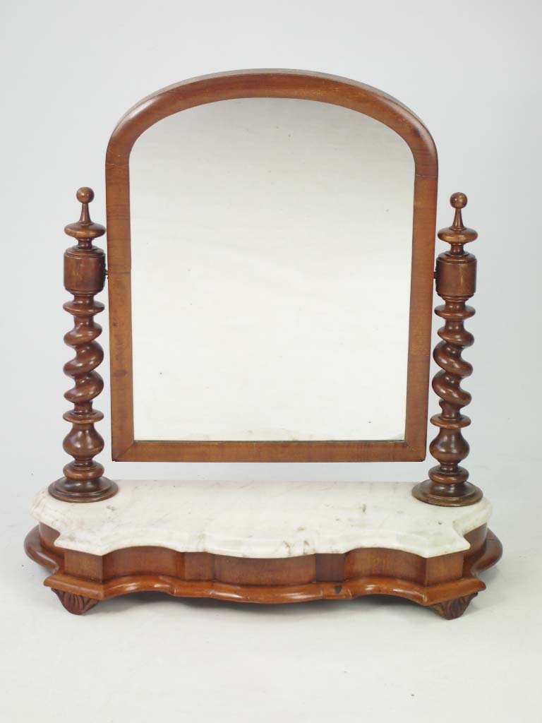 Victorian Dressing Table Mirror With Marble Base