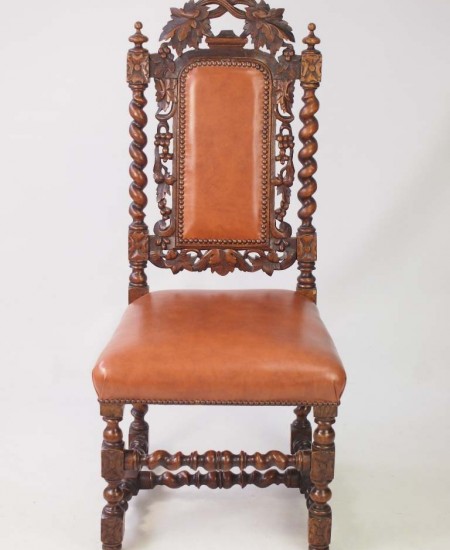 Victorian Gothic Revival Oak Chair