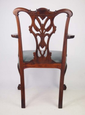 Edwardian Chippendale Desk Chair
