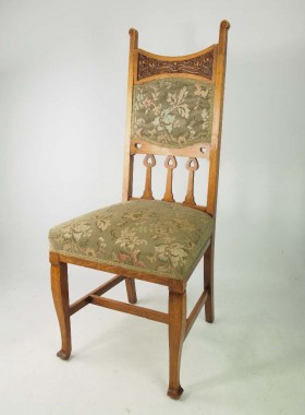 Set 4 Arts Crafts Oak Chairs