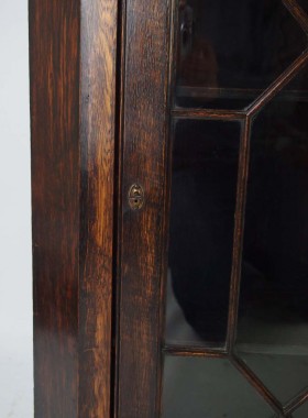 Edwardian Oak Corner Cabinet
