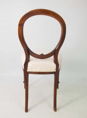 Set 4 Victorian Balloon Back Chairs