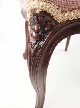 Pair Antique French Rosewood Chairs