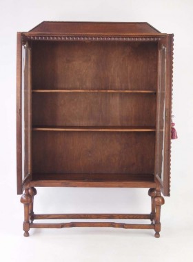 Slim Edwardian Oak Bookcase