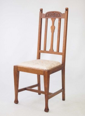 His and Hers Oak Arts Crafts Chairs