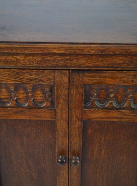 Small Vintage Oak Cupboard