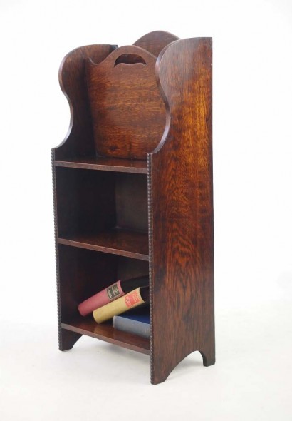 Edwardian Oak Open Bookcase
