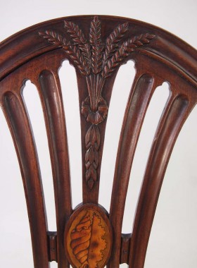 Georgian Mahogany Inlaid desk Chair