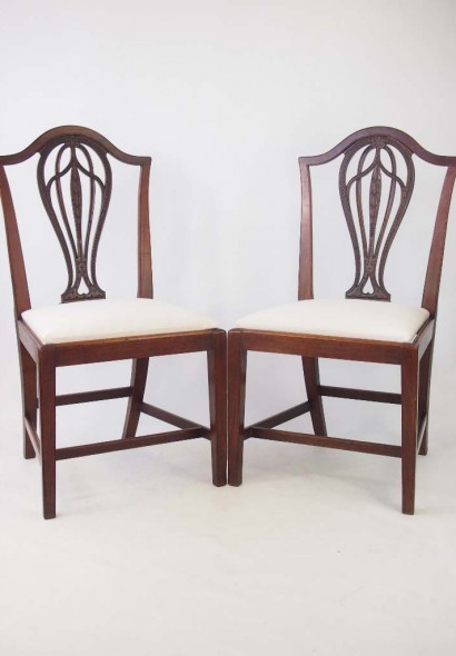 Pair 19th Century Mahogany Side Chairs