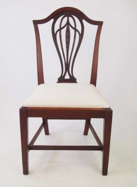 Pair 19th Century Mahogany Side Chairs