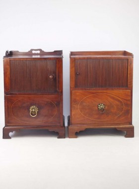 Pair Regency Mahogany Bedside Cabinets