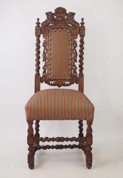 Antique Victorian Oak Gothic Revival Chair