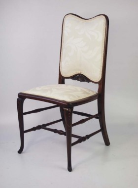 Small Edwardian Mahogany & Inlaid Dressing Table Chair