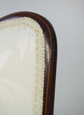 Small Edwardian Mahogany & Inlaid Dressing Table Chair