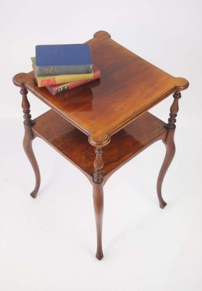 Antique Rosewood Two Tier Lamp Table