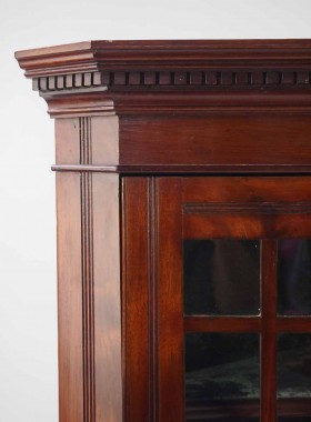 Victorian Mahogany Glazed Corner Cupboard