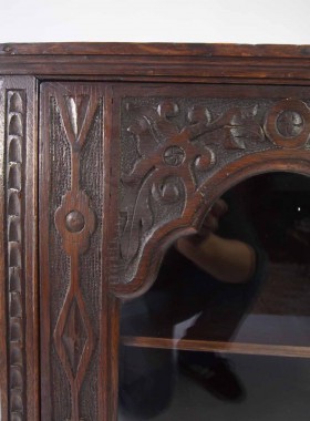 Georgian Carved Oak Corner Cupboard