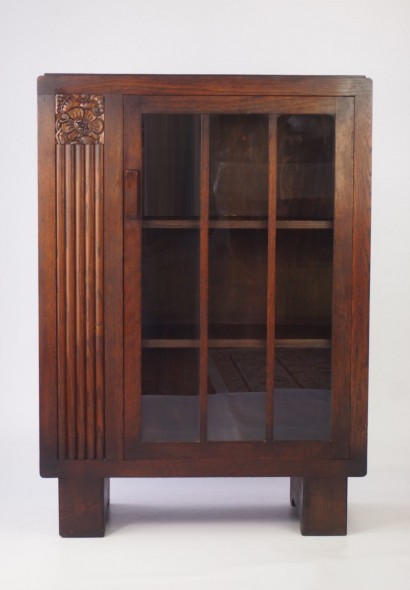 Small Art Deco Oak Bookcase