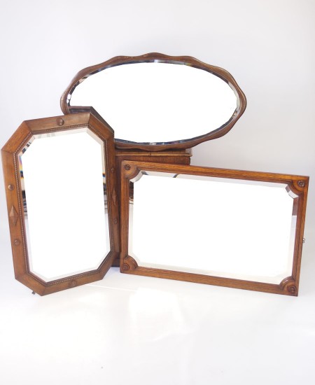 Set 3 Oak Mirrors Circa 1920s