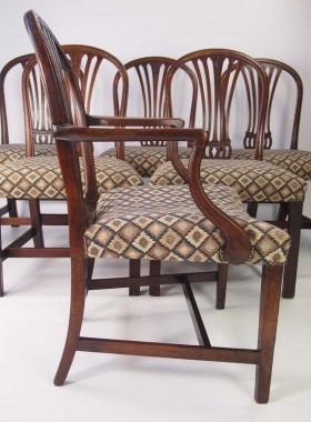 Set 6 Georgian Mahogany Dining Chairs