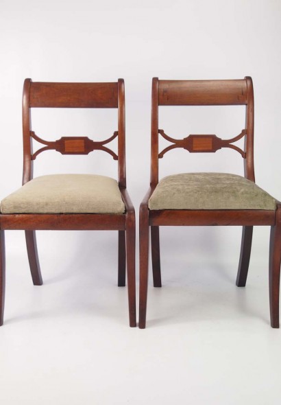 Pair Mahogany Regency Side Chairs