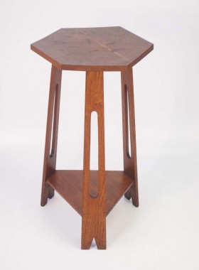 Arts and Crafts Oak Lamp Table