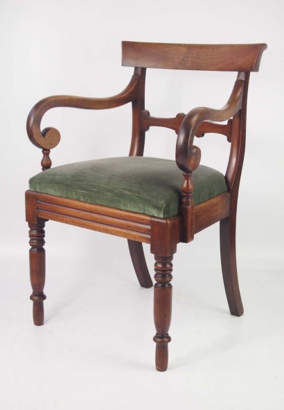 Antique Victiorian Mahogany Desk Chair
