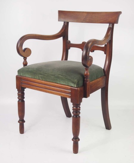 Antique Victiorian Mahogany Desk Chair