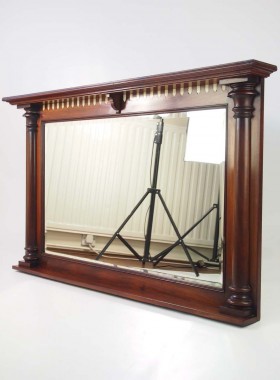 Victorian Mahogany Overmantle Mirror