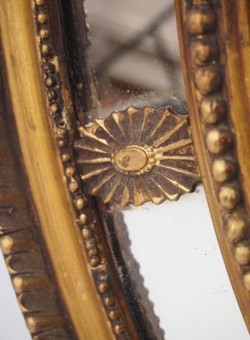 Edwardian Gilt Framed Oval Wall Mirror