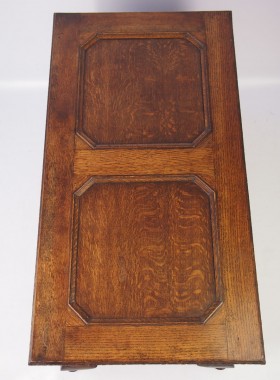 Vintage Panelled Oak Coffer