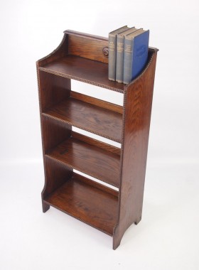 Vintage Oak Open Bookcase