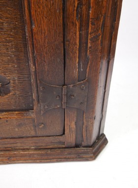Vintage Oak Corner Cupboard