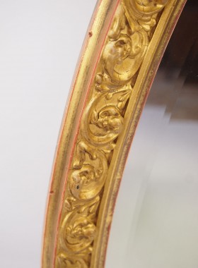 Edwardian Gilt Oval Mirror