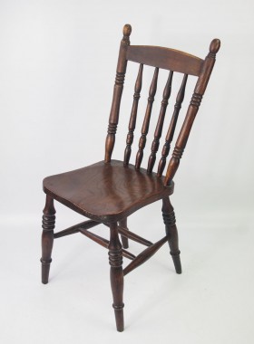 Pair Victorian Kitchen Chairs