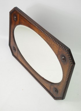 1920s Oak Framed Mirror